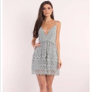 TOBI GREY LACE DRESS